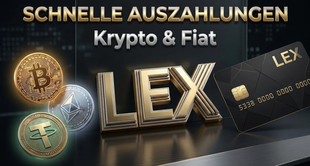 Sichere und schnelle Auszahlungen im Lex Casino über Kryptowährungen, Visa und Banküberweisung